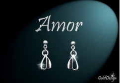 Amor - náušnice rhodium